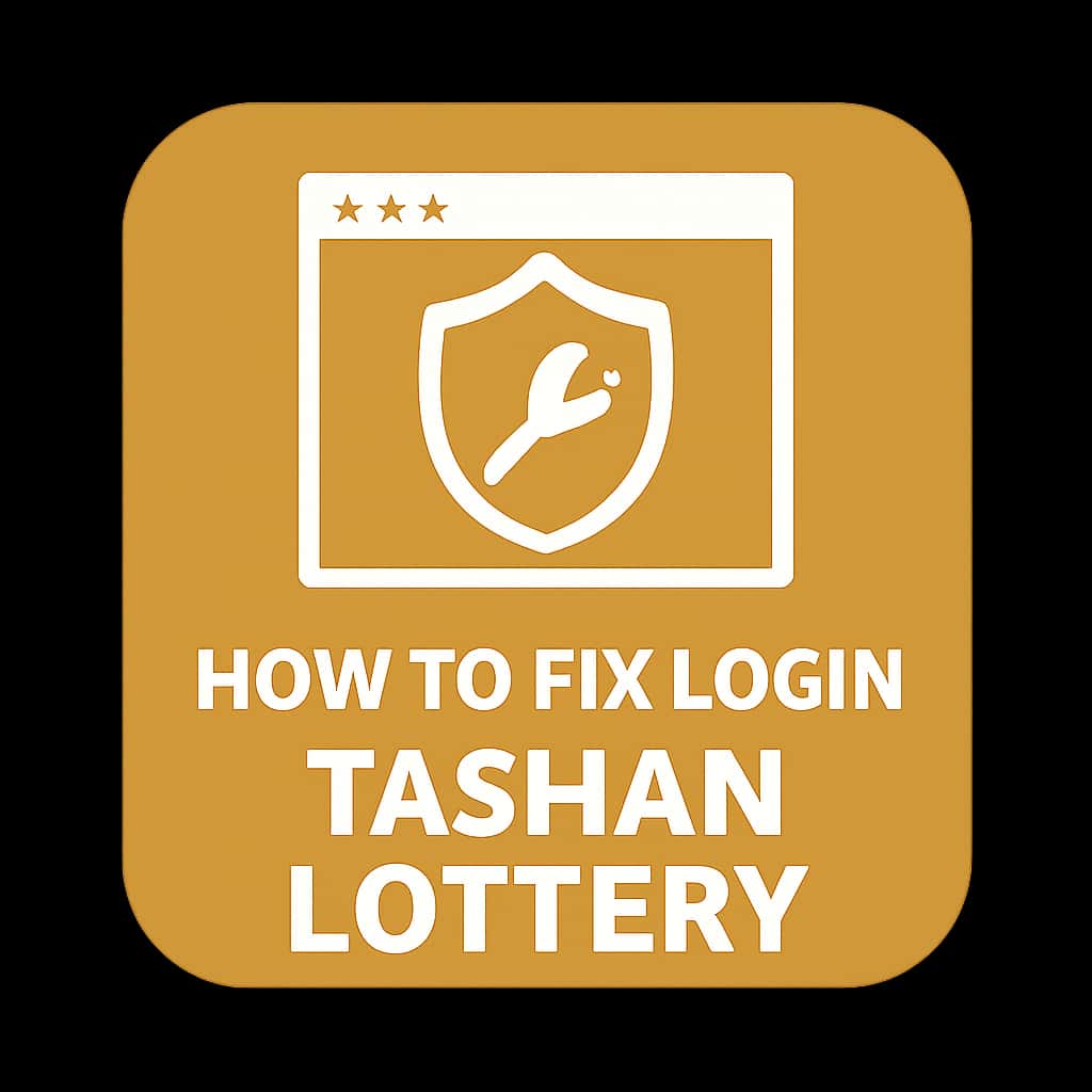 Icon representing Tashan Lottery login troubleshooting.
