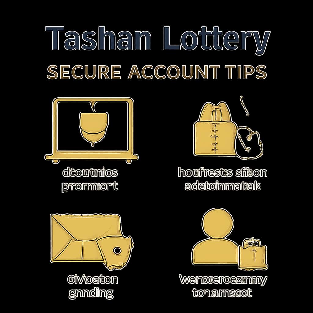 An educational diagram on securing Tashan Lottery accounts.