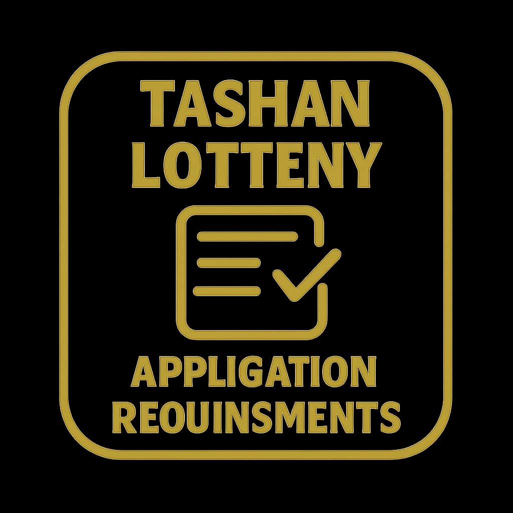 A badge representing the guidelines for the Tashan Lottery application.