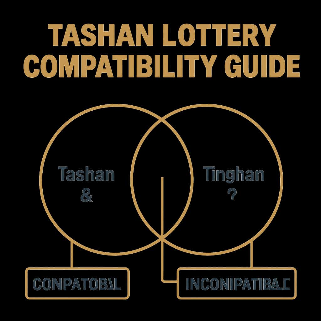 An educational diagram illustrating device compatibility for Tashan Lottery.