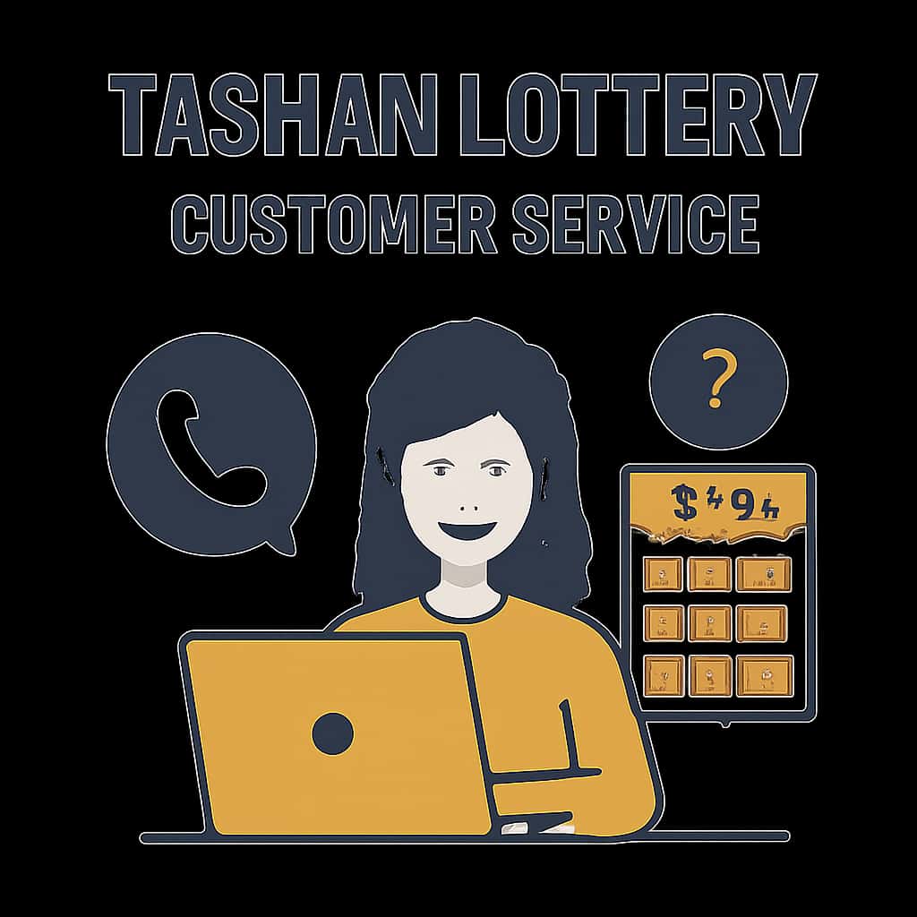 An educational diagram on Tashan Lottery Customer Service features.