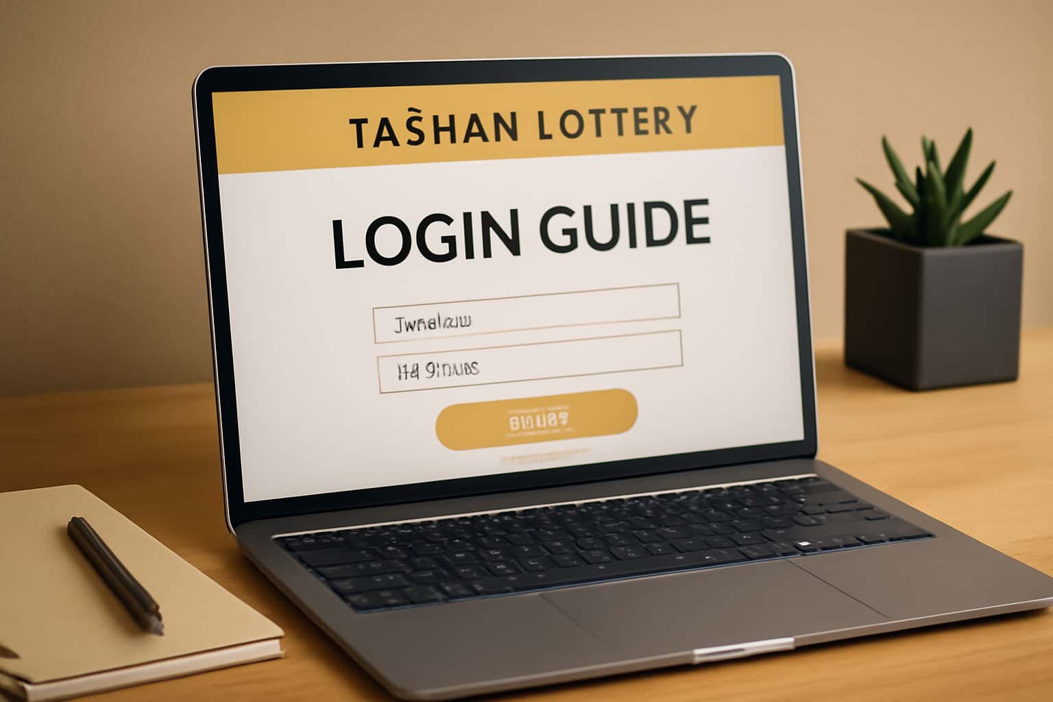 An informative scene illustrating the Tashan Lottery Login Guide