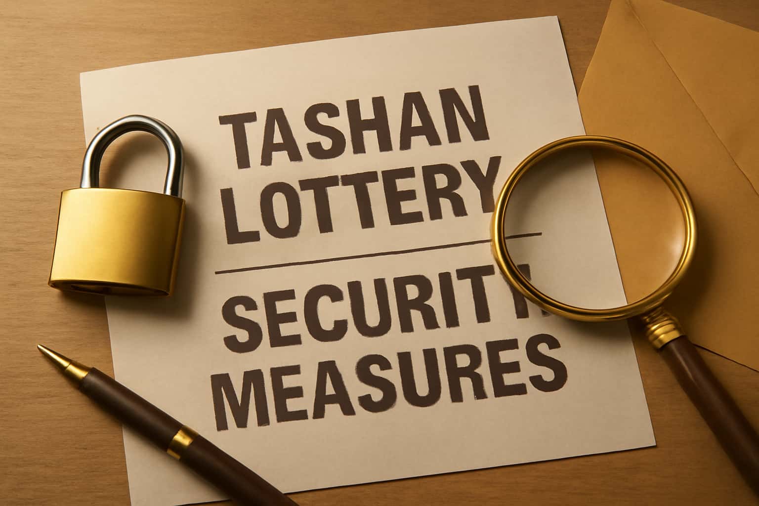 A visual representation of Tashan Lottery's security measures in a futuristic style.