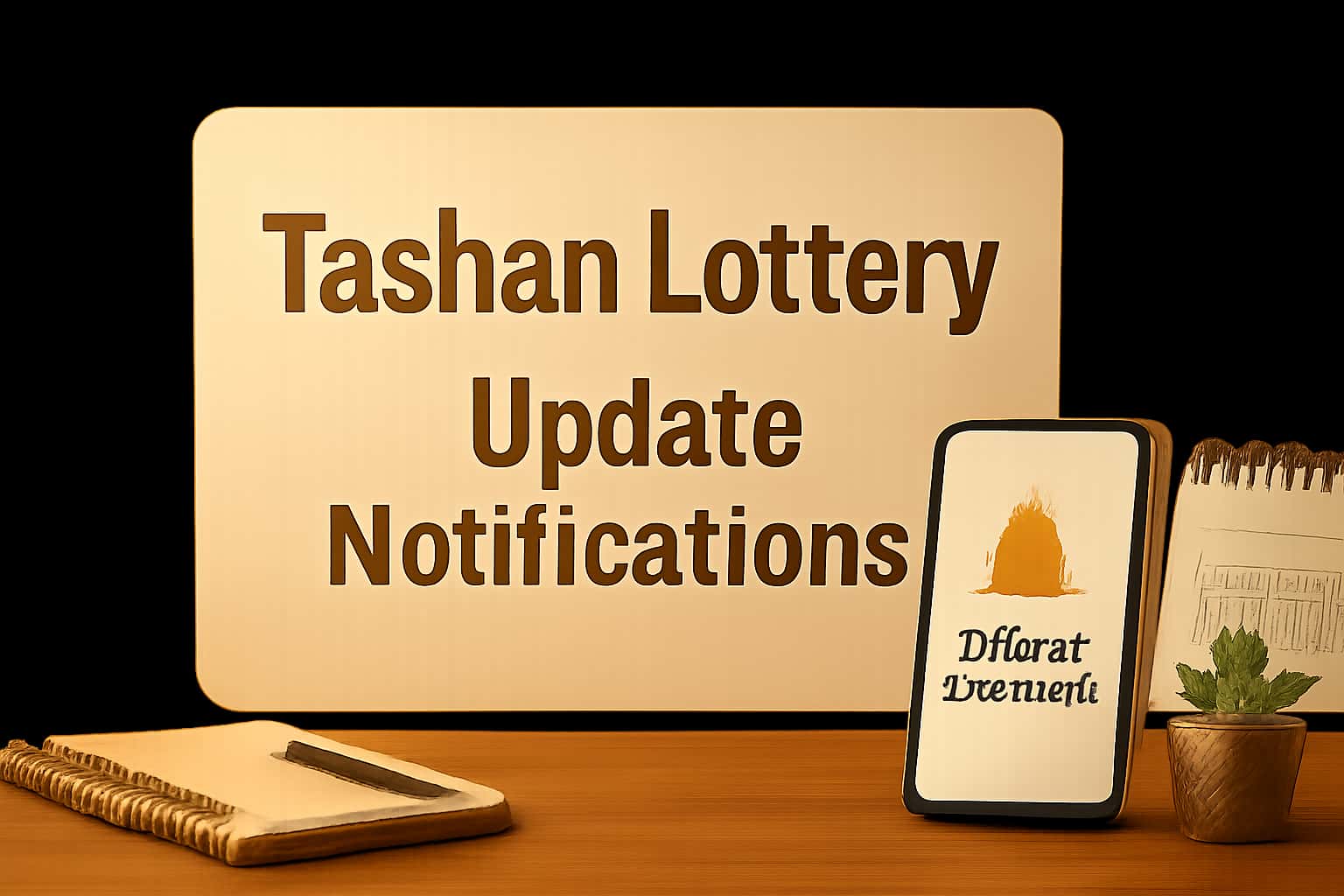 Scene representing Tashan Lottery Update Notifications with a neutral informational theme.