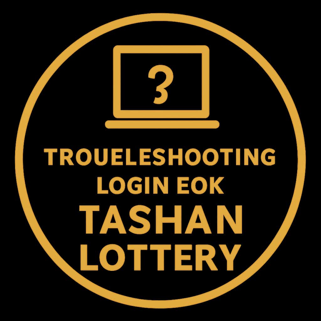 Minimal badge for troubleshooting login for Tashan Lottery.